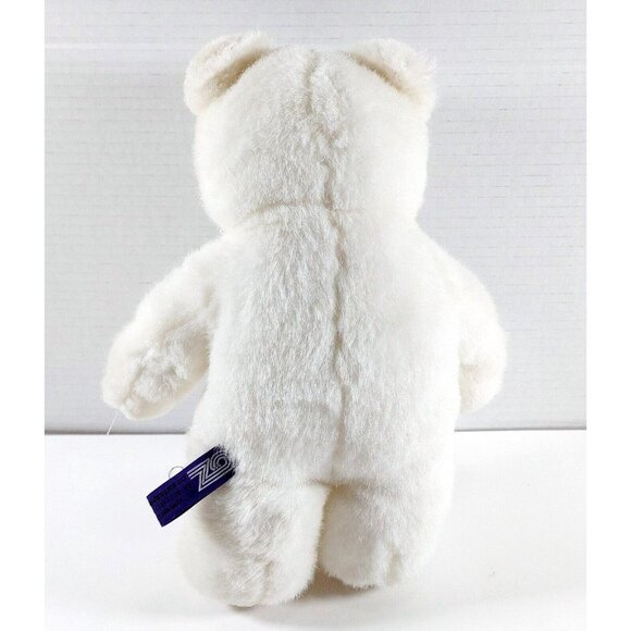OZ  Enterprises White Polar Bear Plush Stuffed Teddy 12" - Picture 3 of 4